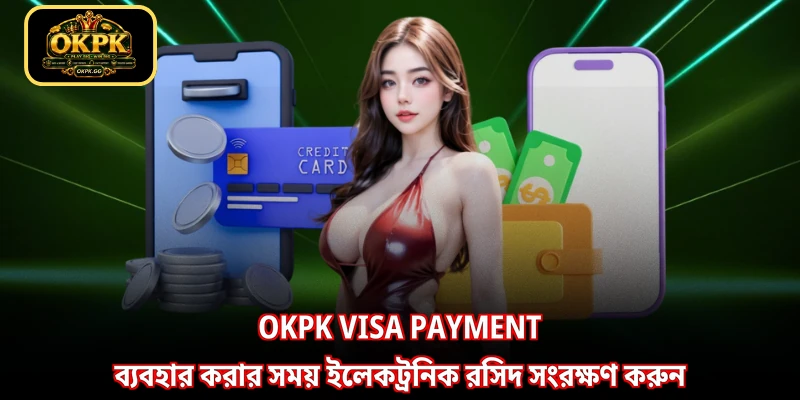 OKPK Visa Payment ব্যবহার করার সময় ইলেকট্রনিক রসিদ সংরক্ষণ করুন