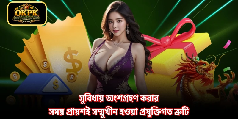 সুবিধায় অংশগ্রহণ করার সময় প্রায়শই সম্মুখীন হওয়া প্রযুক্তিগত ত্রুটি