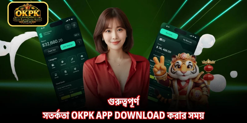 গুরুত্বপূর্ণ সতর্কতা OKPK app download করার সময়